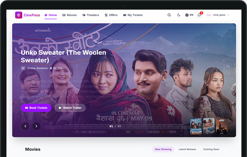 CinePass: Movie Ticket Booking PWA